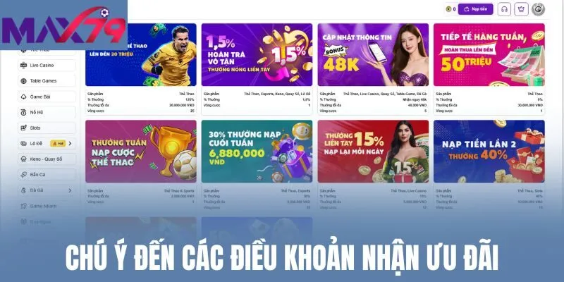 Chú ý đến các điều khoản nhận ưu đãi