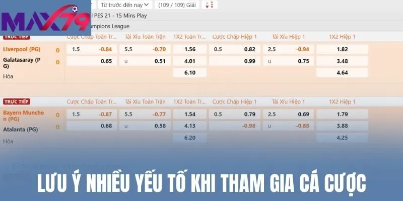 Lưu ý nhiều yếu tố khi tham gia cá cược