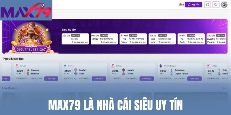 Max79 là nhà cái siêu uy tín